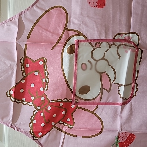 Sanrio '23 Official License My Melody Pink Pleated Hemline Apron w/ Front Pocket - Picture 6 of 9